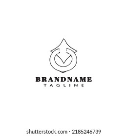 símbolo de la caricatura del logotipo de la puerta icono plantilla de diseño de la ilustración del vector aislado negro