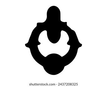Fondo blanco del arte del vector de la silueta de la puerta