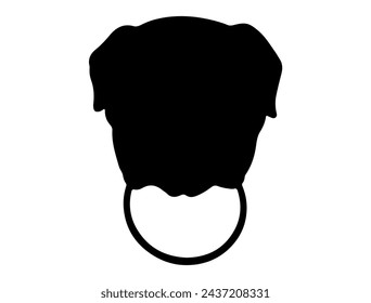 Fondo blanco del arte del vector de la silueta de la puerta