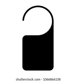 Door Label Hanging Icon.  96x96 for Web Graphics and Apps.  Simple Minimal Pictogram. Do Not Disturb Vector Sign