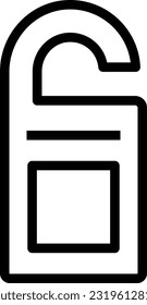 Icono de la línea de la etiqueta de la puerta - Icono único, vector 