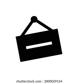 Door label sign vector icon, isolated on white background
