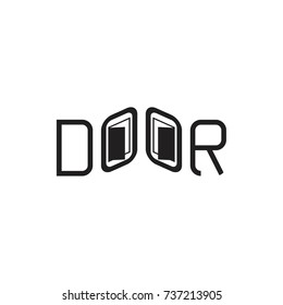 DOOR letter logo design vector