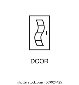Door line icon. High quality pictogram of home's furniture. Outline vector symbol for design website or mobile app. Thin line sign of door for logo, visit card, etc.