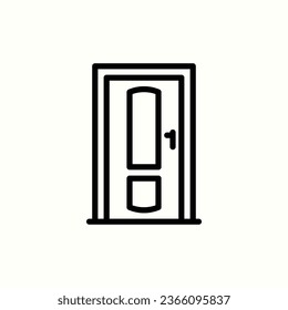 icono de la línea de puerta, icono aislado en fondo claro, perfecto para sitio web, blog, logotipo, diseño gráfico, medios sociales, interfaz de usuario, aplicación móvil