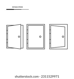 Door Line Icon Vector Design.