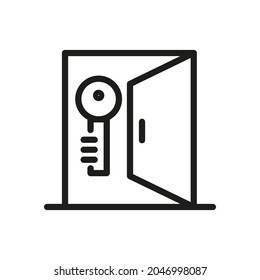 Door line icon. Vector symbol on white background. For Web and APP