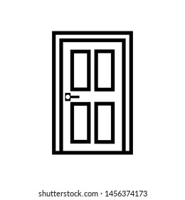 Door line icon vector door window icons