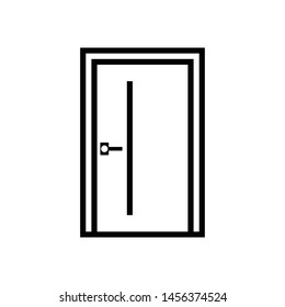 Door line icon vector door window icons