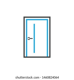 Door line icon vector door window construction icons