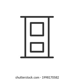 Door line icon. Web symbol for web and apps. Sign design in outline style. Door stroke object.