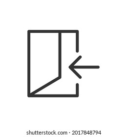 Door line icon. Web symbol for web and apps. Sign design in outline style. Door stroke object.