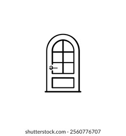 
Door Line Style Icon Design