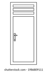 door line vector illustration,
isolated on white background.top view