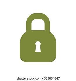 door lock black icon Vector illustration EPS10