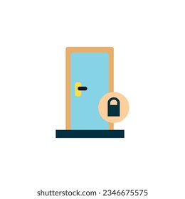 Door Lock colored icon. illustration graphic of Door Lock colored