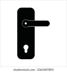 door lock handle icon vector illustration logo design