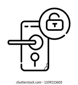 Door lock icon