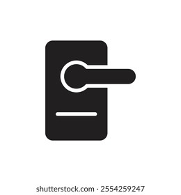 Door lock icon Flat line illustration