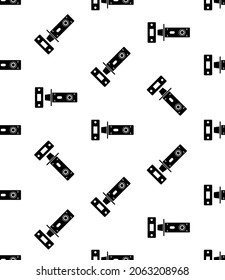 Door Lock Icon Seamless Pattern, Door Latch Vector Art Illustration