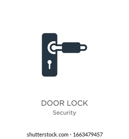 Door lock icon vector. Trendy flat door lock icon from security collection isolated on white background. Vector illustration can be used for web and mobile graphic design, logo, eps10