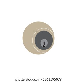 door lock keyhole icon vector illustration logo design