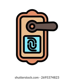 Ícone de Ilustração Mini Bloqueio de Porta. Use Para Conceitos Modernos, Impressão, Ui, Kit Ux, Desenvolvimento De Web E Aplicativos. Vetor Relacionado À Tecnologia, Casa Inteligente E Mais