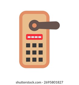 Icono de la mini ilustración de la cerradura de puerta. Uso Para El Concepto Moderno, Impresión, Ui, Ux Kit, Web Y Desarrollo De App. Vector Relacionado Con La Tecnología, El Hogar Inteligente Y Más