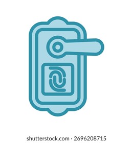 Icono de la mini ilustración de la cerradura de puerta. Uso Para El Concepto Moderno, Impresión, Ui, Ux Kit, Web Y Desarrollo De App. Vector Relacionado Con La Tecnología, El Hogar Inteligente Y Más