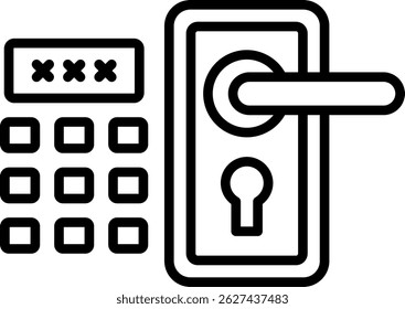 Cerradura de puerta Nuevo Vector de diseño de iconos creativos