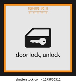 door lock  vector icon