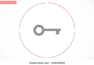 Door lock vector icon. 