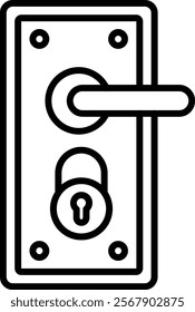 Door Lock vector icon. Can be used for printing, mobile and web applications.