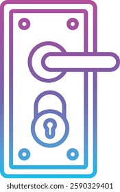 Door Lock vector icon. Can be used for printing, mobile and web applications.