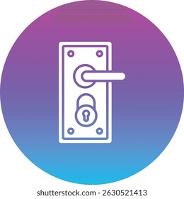 Door Lock vector icon. Can be used for printing, mobile and web applications.