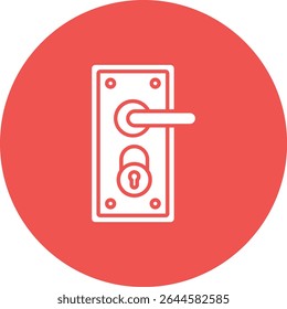 Ícone de vetor Door Lock. Pode ser usado para impressão, aplicativos móveis e da Web.