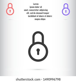 Door lock vector icon. Door castle for house icon. Door castle for sale icon.Door lock for storing icon.