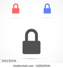 Door lock vector icon. Door castle for house icon. Door castle for sale icon.Door lock for storing icon.