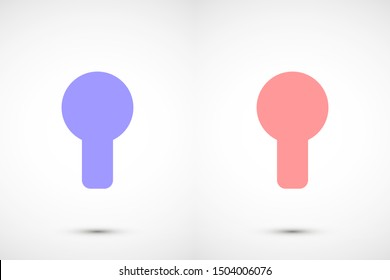 Door lock vector icon. Door castle for house icon. Door castle for sale icon.Door lock for storing icon.