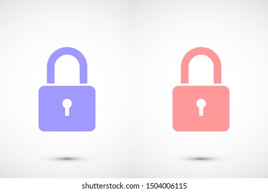 Door lock vector icon. Door castle for house icon. Door castle for sale icon.Door lock for storing icon.