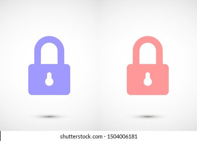 Door lock vector icon. Door castle for house icon. Door castle for sale icon.Door lock for storing icon.
