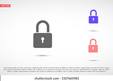 Door lock vector icon. Door castle for house icon. Door castle for sale icon.Door lock for storing icon.