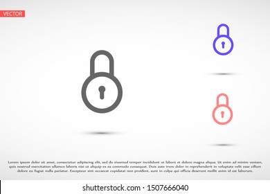 Door lock vector icon. Door castle for house icon. Door castle for sale icon.Door lock for storing icon.