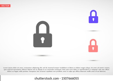 Door lock vector icon. Door castle for house icon. Door castle for sale icon.Door lock for storing icon.