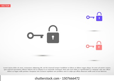 Door lock vector icon. Door castle for house icon. Door castle for sale icon.Door lock for storing icon.