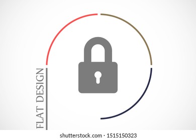 Door lock vector icon. Door castle for house icon. Door castle for sale icon.Door lock for storing icon.