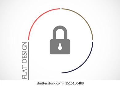 Door lock vector icon. Door castle for house icon. Door castle for sale icon.Door lock for storing icon.