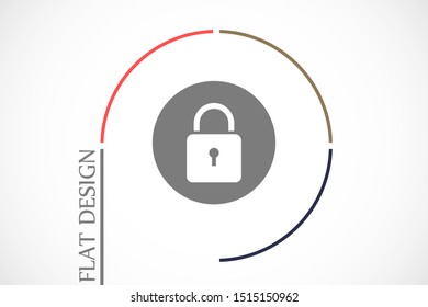 Door lock vector icon. Door castle for house icon. Door castle for sale icon.Door lock for storing icon.