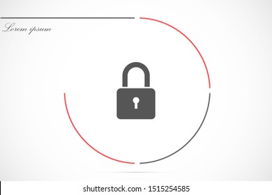 Door lock vector icon. Door castle for house icon. Door castle for sale icon.Door lock for storing icon.