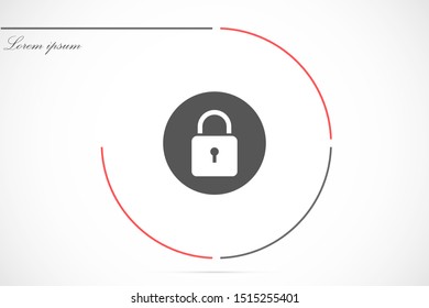 Door lock vector icon. Door castle for house icon. Door castle for sale icon.Door lock for storing icon.